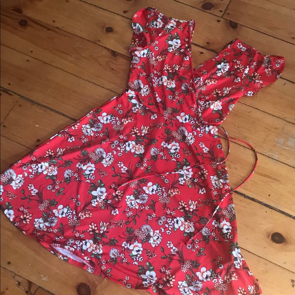Red Faux Kaileigh Dress